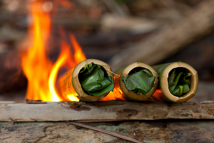bamboo cooking